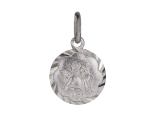 Taufanhänger, Kettenanhänger, Schutzengel, Weißgold