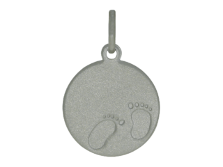 Taufanhänger, matt, satiniert, Silber, Sterlingsilber, Füße, Füßchen, Babyfüße