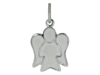 Anhänger, Engel, Sterlingsilber, Silber, feinstes Sterlingsilber, 925, satiniert, Engelfigur