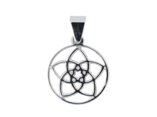 Venusblume, Symbol für Weiblichkeit, 14 Karat Weißgold, Anhänger, Taufe, Venus, Liebe, Schutz