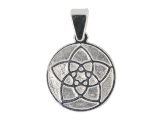 Venusblume massiv, Weißgold, Amulett, Anhänger, Symbol