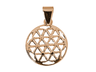 Blume des Lebens, Lebensblume, Rotgold, 14 Karat, rosé